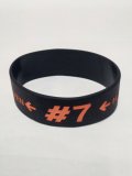 AA= #7 RUBBER WRIST BAND (BK×OR)