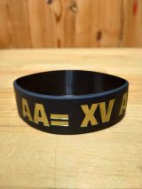 AA= XV RUBBER WRIST BAND (GOLD)