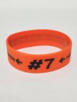 画像1: AA= #7 RUBBER WRIST BAND (OR×BK)