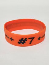 画像: AA= #7 RUBBER WRIST BAND (OR×BK)