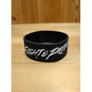 画像: AA= FIGHT & PRIDE RUBBER WRIST BAND (ブラック×ホワイト、オレンジ)