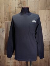 画像: AA= PIG EMBROIDERY POCKET LONG SLEEVE TEE (BK)