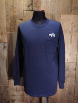 画像: AA= PIG EMBROIDERY POCKET LONG SLEEVE TEE (NV)