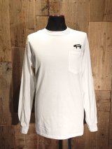 画像: AA= PIG EMBROIDERY POCKET LONG SLEEVE TEE (WH)