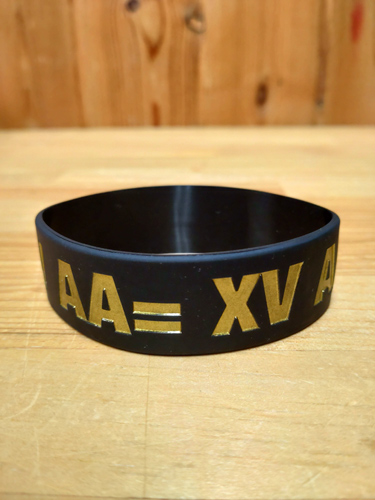 画像1: AA= XV RUBBER WRIST BAND (GOLD)